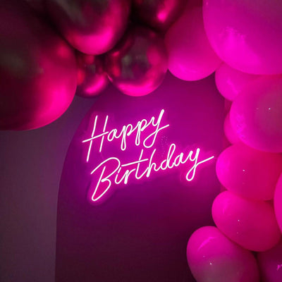 Happy Birthday LED Neon Sign - Custom LED Neon Signs - SiniSign.com